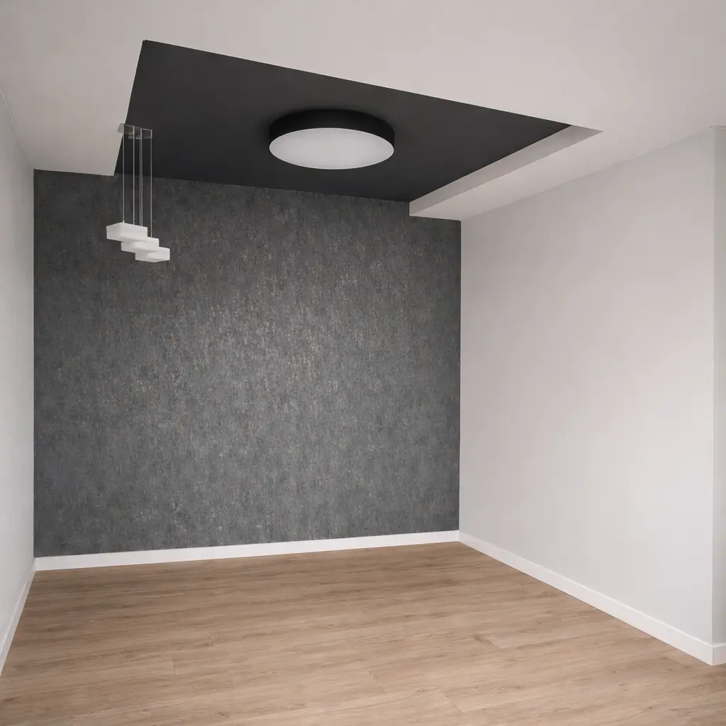 salon po remoncie w mieszkaniu – nowoczesna ściana dekoracyjna